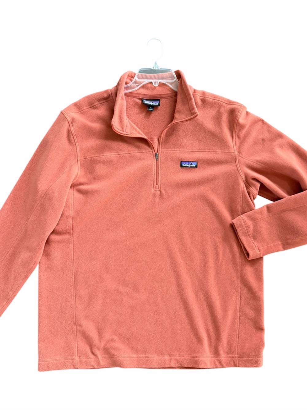 PATAGONIA Micro D Lightweight Fleece Quarter Zip Pullover Burnt Orange Size XL